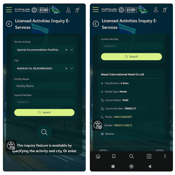 web cek lisensi hotel
