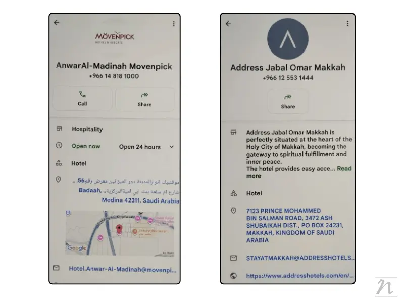 kontak whatsapp hotel mekkah